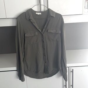 Garage Olive Green Button up Shirt